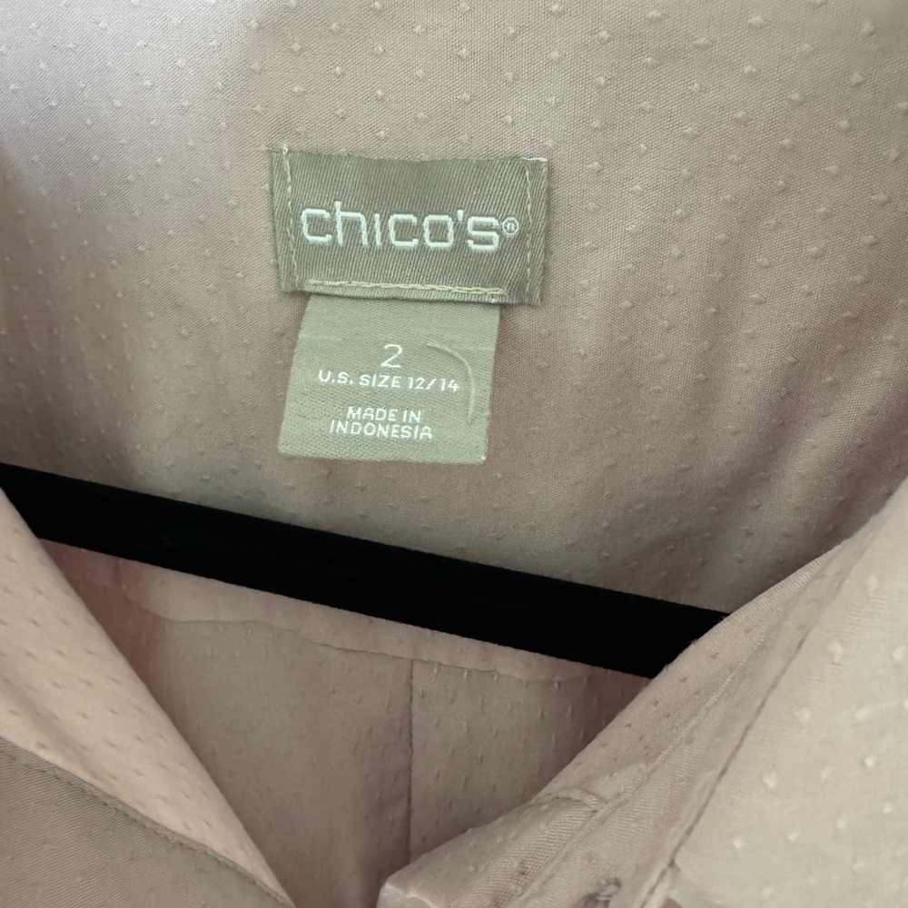 Chico's Soft Pink Collared Shirt - Picture 4 of 6